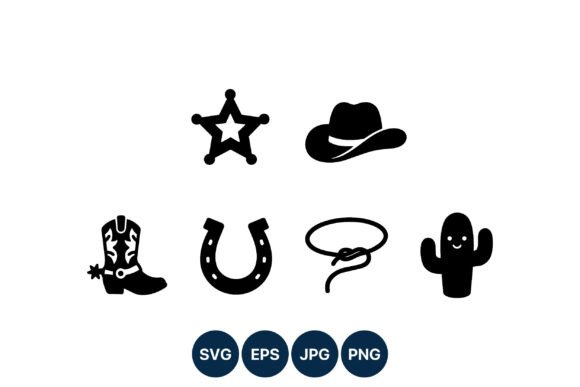 Cowboy Icons Western Black and White Review: A Versatile Embroidery Design