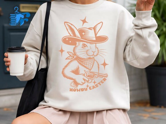 Howdy Easter Cowboy Rabbit Illustration Review for Embroidery Projects