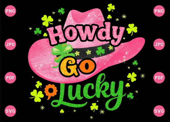 Howdy Go Lucky Western St Patricks PNG Review for Embroidery Projects