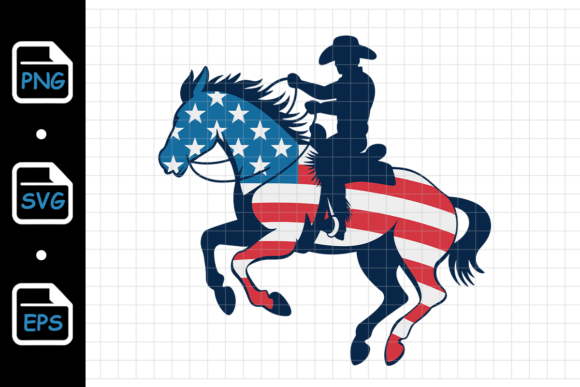 Patriotic Cowboy Riding American Flag Embroidery Design Review