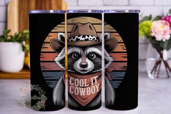 Raccoon Cowboy Sunset Tumbler Wrap Review: A Designer's Take