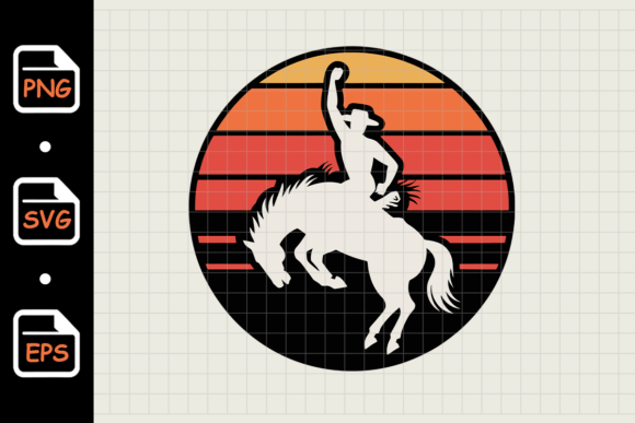 Retro Cowboy Rodeo Sunset Western Embroidery Design Review
