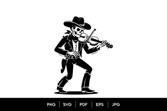 Skeleton Violinist SVG Review: A Spooky Yet Stylish Embroidery Design
