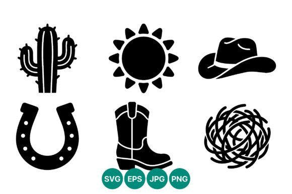 Western Cactus Sun Cowboy Hat Vector Review for Real Projects