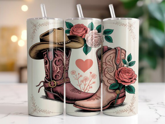 Western Valentine Cowboy Boots Tumbler Review for Real Projects